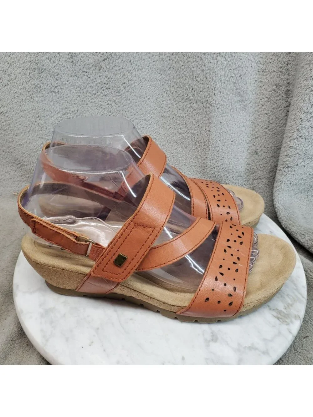 Earth Origins Shoes Womens Size 8 Origins Kendra Khloe Brown Wedge Sandals *Read